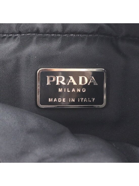 Prada Tessuto Nylon Triangle Logo Backpack Black main image 7